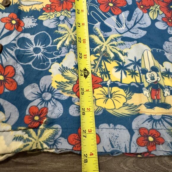 Disney Parks Aloha Hawaiian Shirt Medium Mickey Surfboard Tiki Surf Donald Pluto - Picture 9 of 10